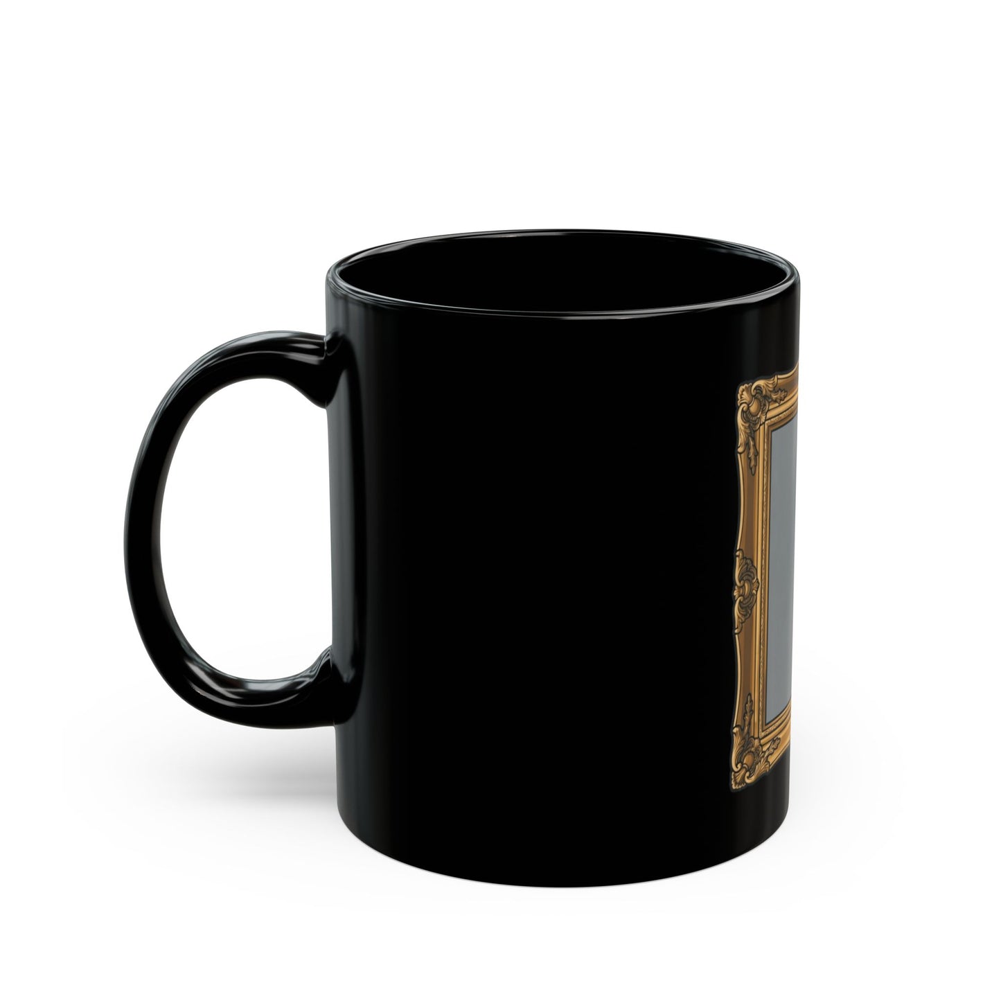 "Nobody Was Watching" Black Ceramic Mug — Graphic