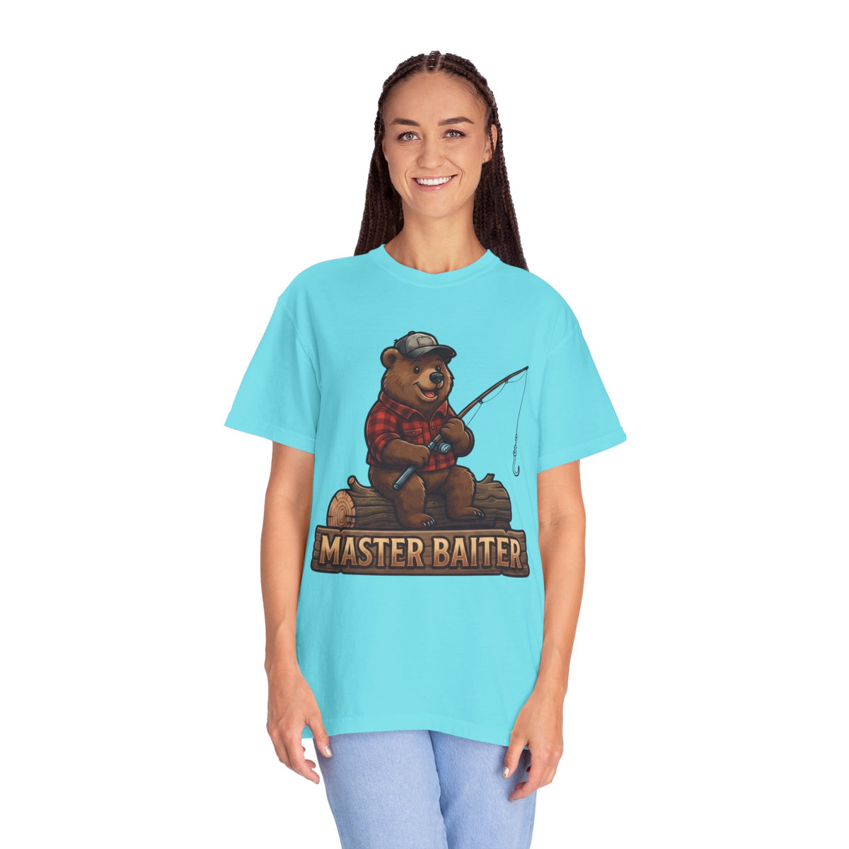 Color: Lagoon Blue | Bear Master Baiter Unisex Garment-Dyed Tee