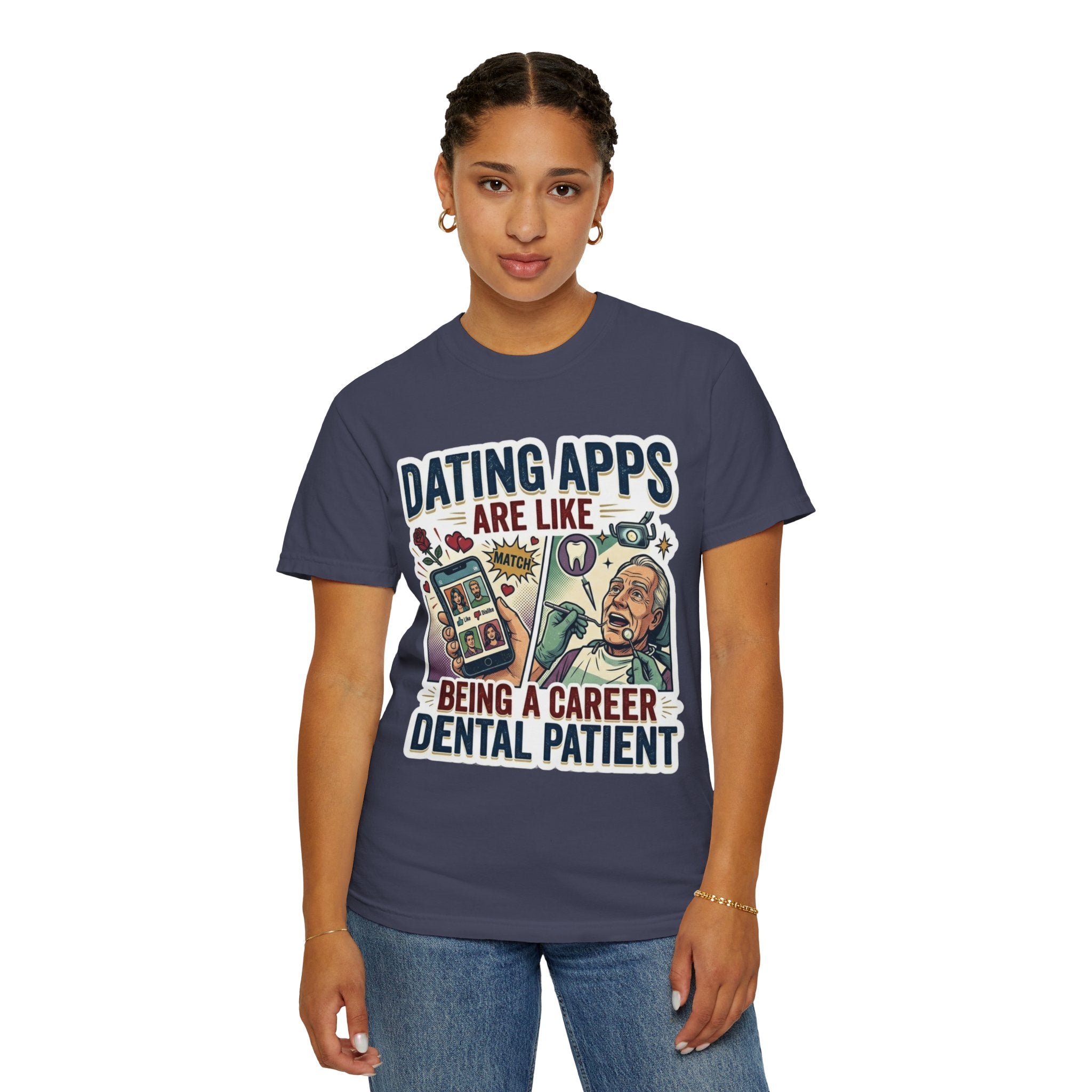 "Dating Apps" Unisex Garment-Dyed Tee