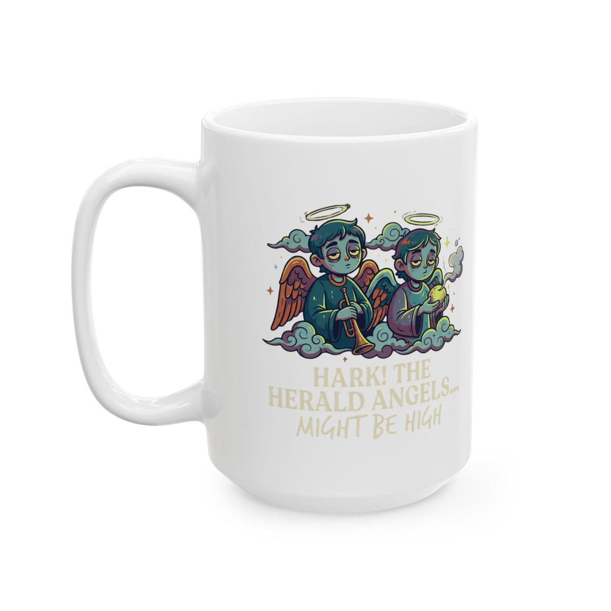 "Hark The Herald Angels" White Ceramic Mug
