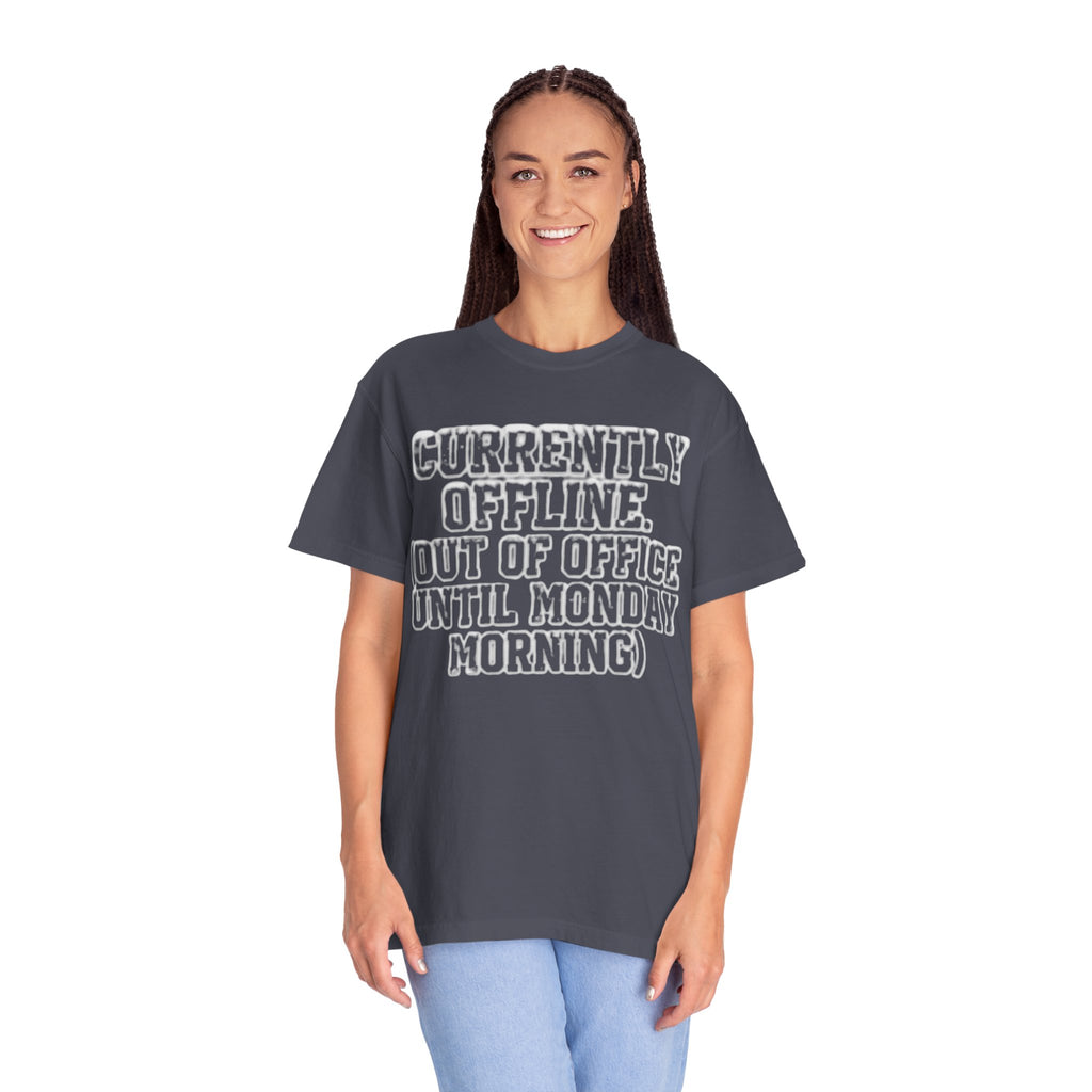 "Currently Offline" Unisex Garment-Dyed Tee