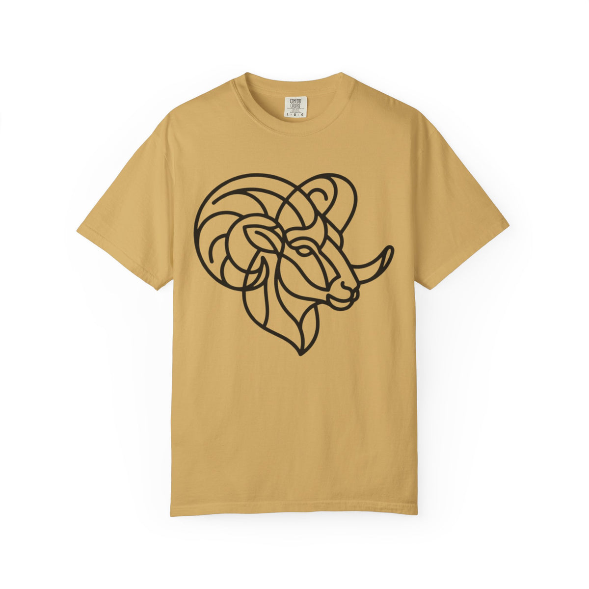 "Aries The Minimalist Ram" Unisex Garment-Dyed Tee