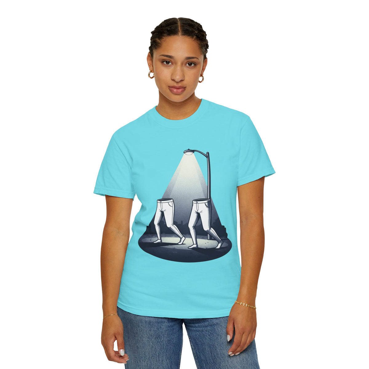 Color: Lagoon Blue | The Fresno Nightcrawlers (California, USA) Unisex Garment-Dyed Tee