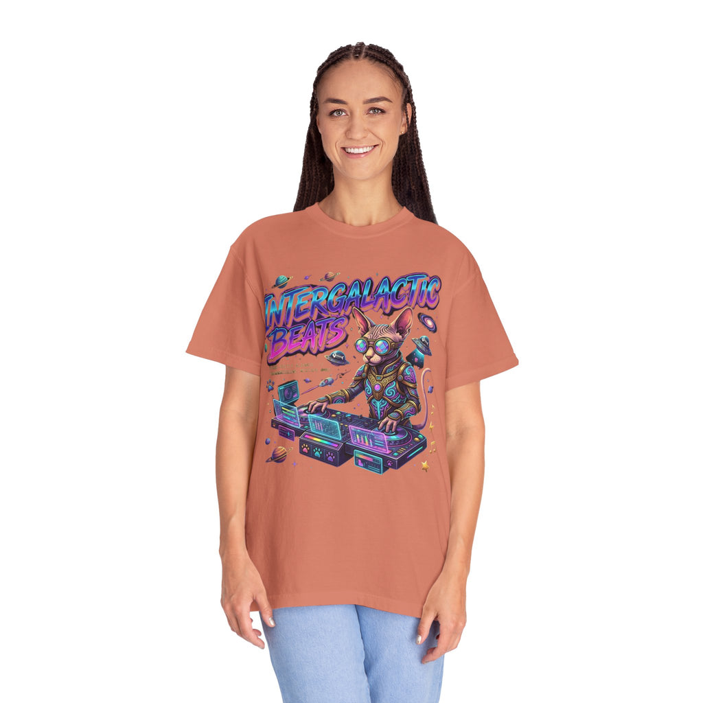 "Intergalatic Beats" Unisex Garment-Dyed Tee