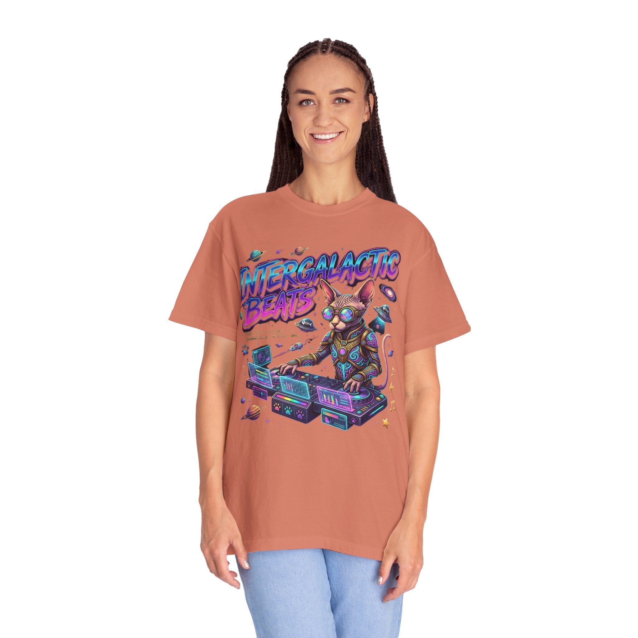"Intergalatic Beats" Unisex Garment-Dyed Tee