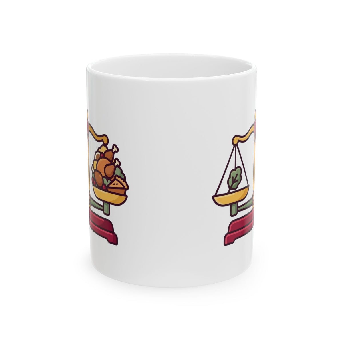 "My Diet Philosophy" White Ceramic Mug — Graphic