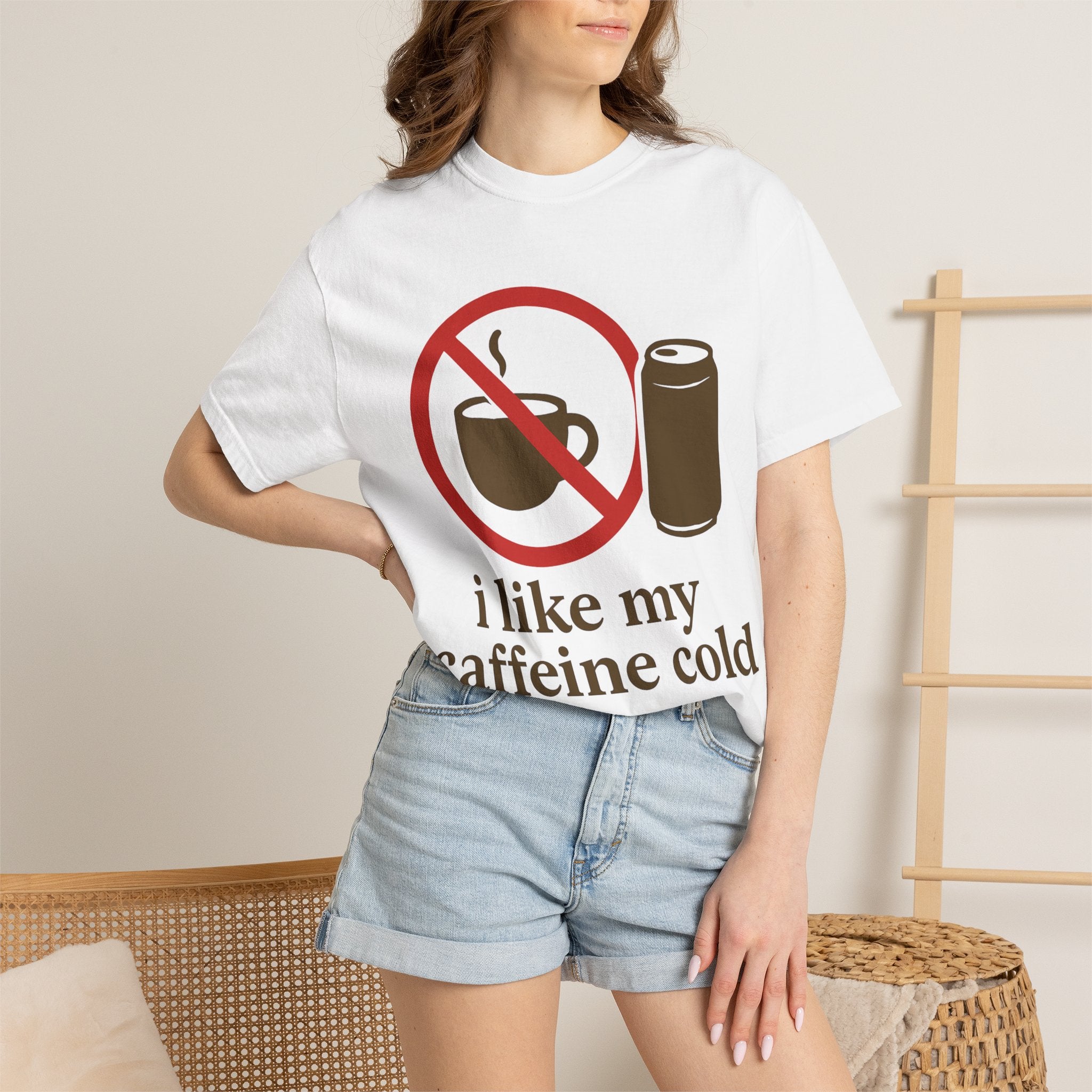 "I Like My Caffeine Cold" Unisex Garment-Dyed T-shirt