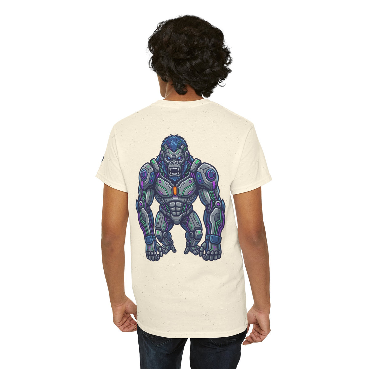 Color: Natural | Cyber Gorilla Premium Graphic Tee