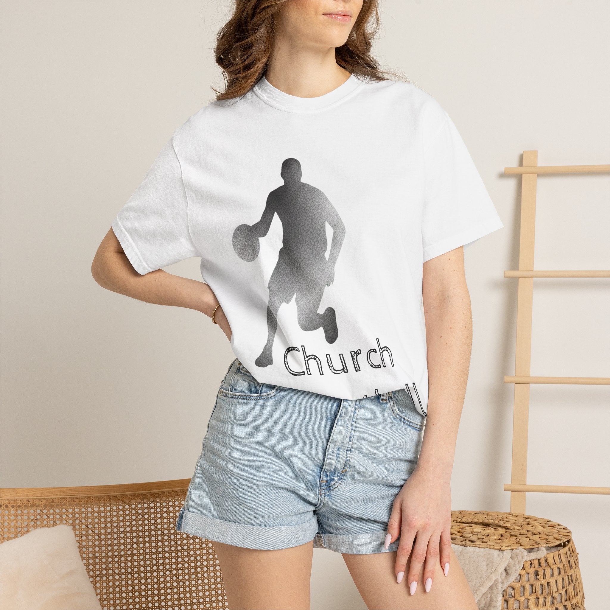 "Church Basketball: High Court" Unisex Garment-Dyed T-shirt