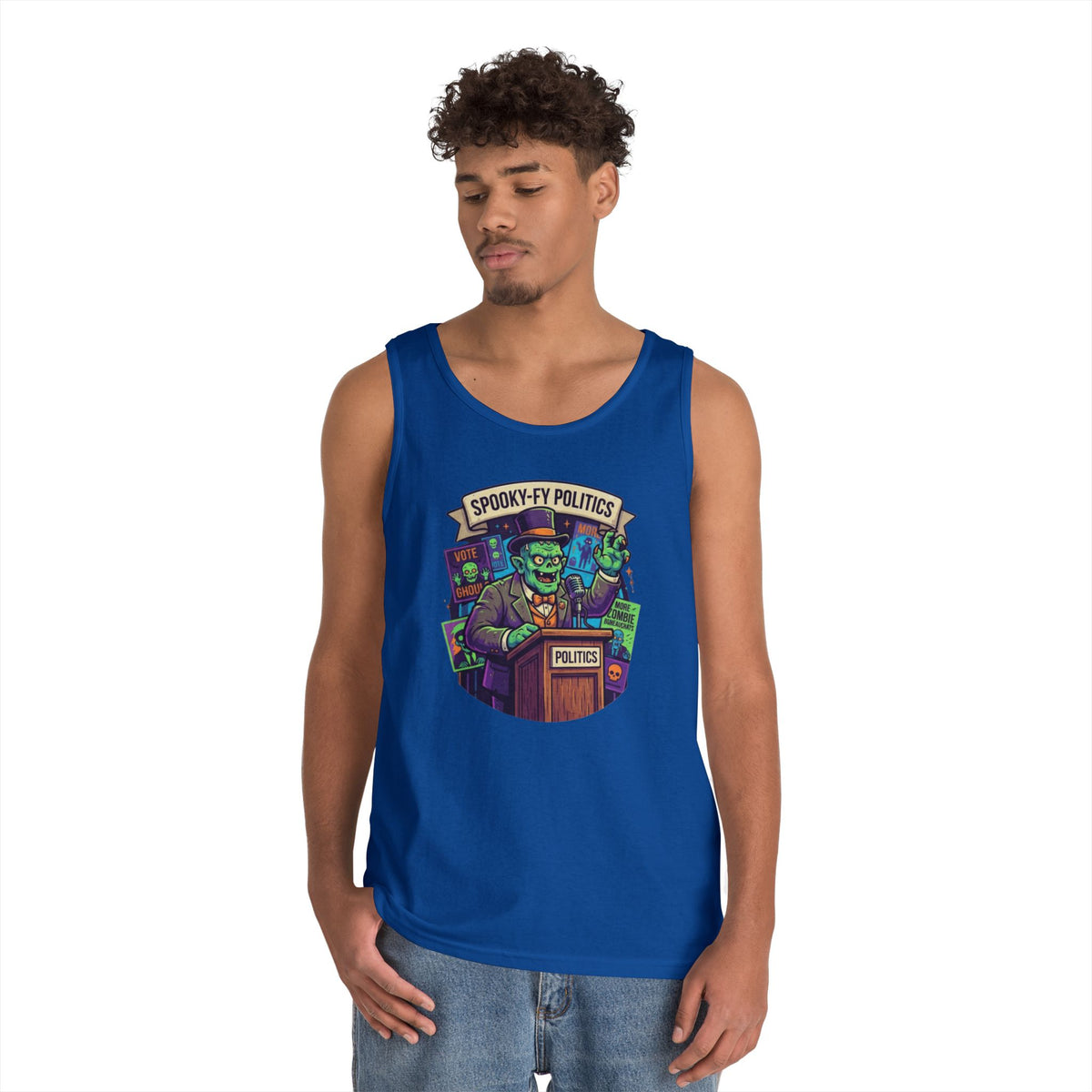 Color: Royal | Spooky-Fy Politics Tank Top