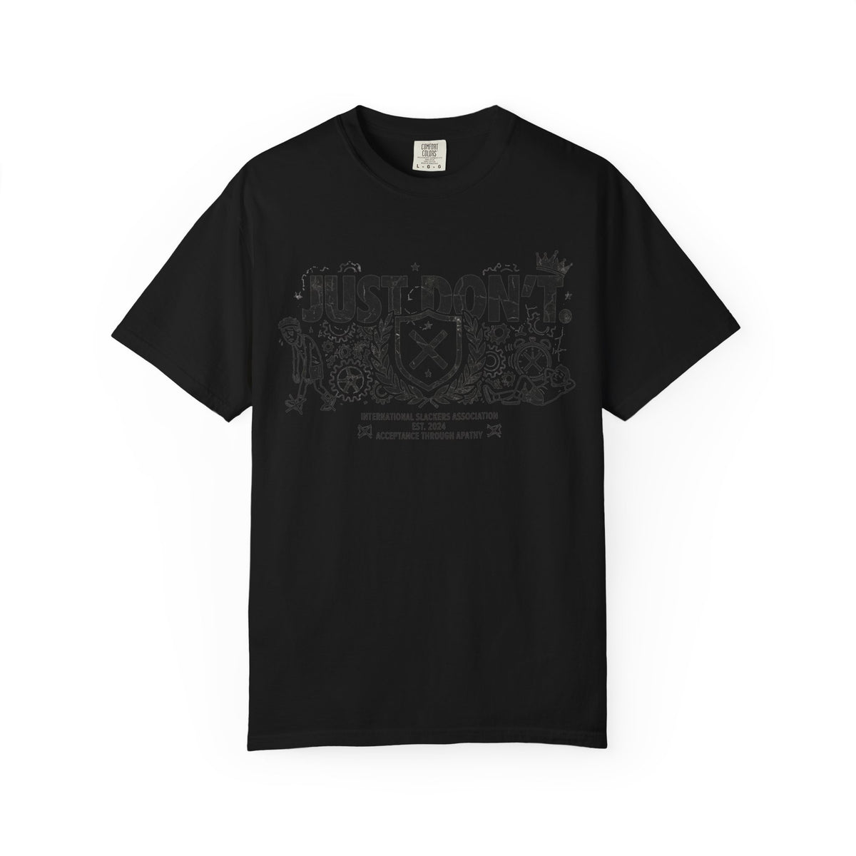 Color: Black | The Anti-Motivational Manifesto | Garment-Dyed Tee — AttitudeShirts
