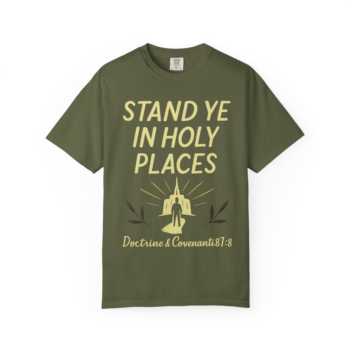 Color: Hemp | Stand in Holy Places Unisex Garment-Dyed T-shirt
