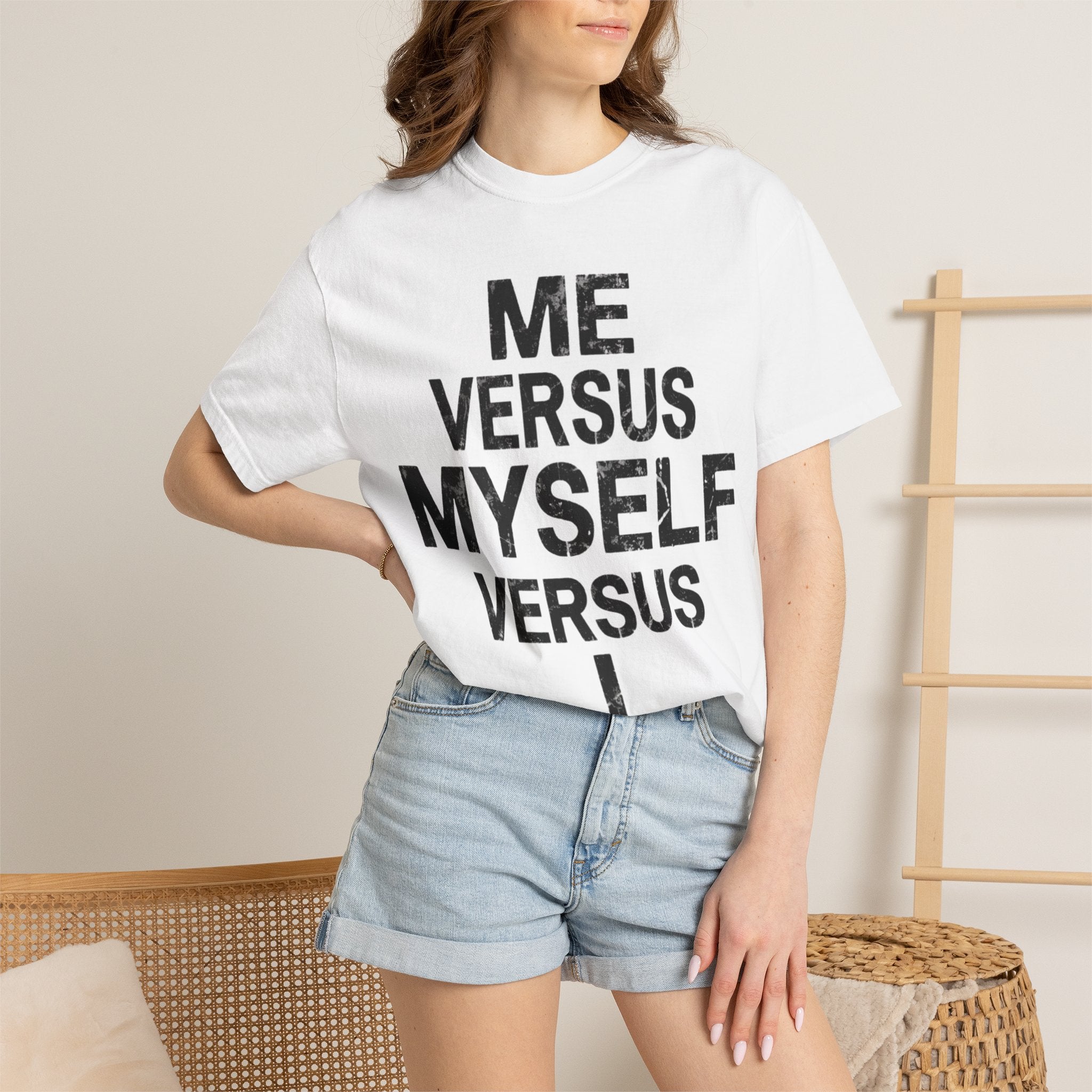 "Me vs Myself vs I" Unisex Garment-Dyed Tee