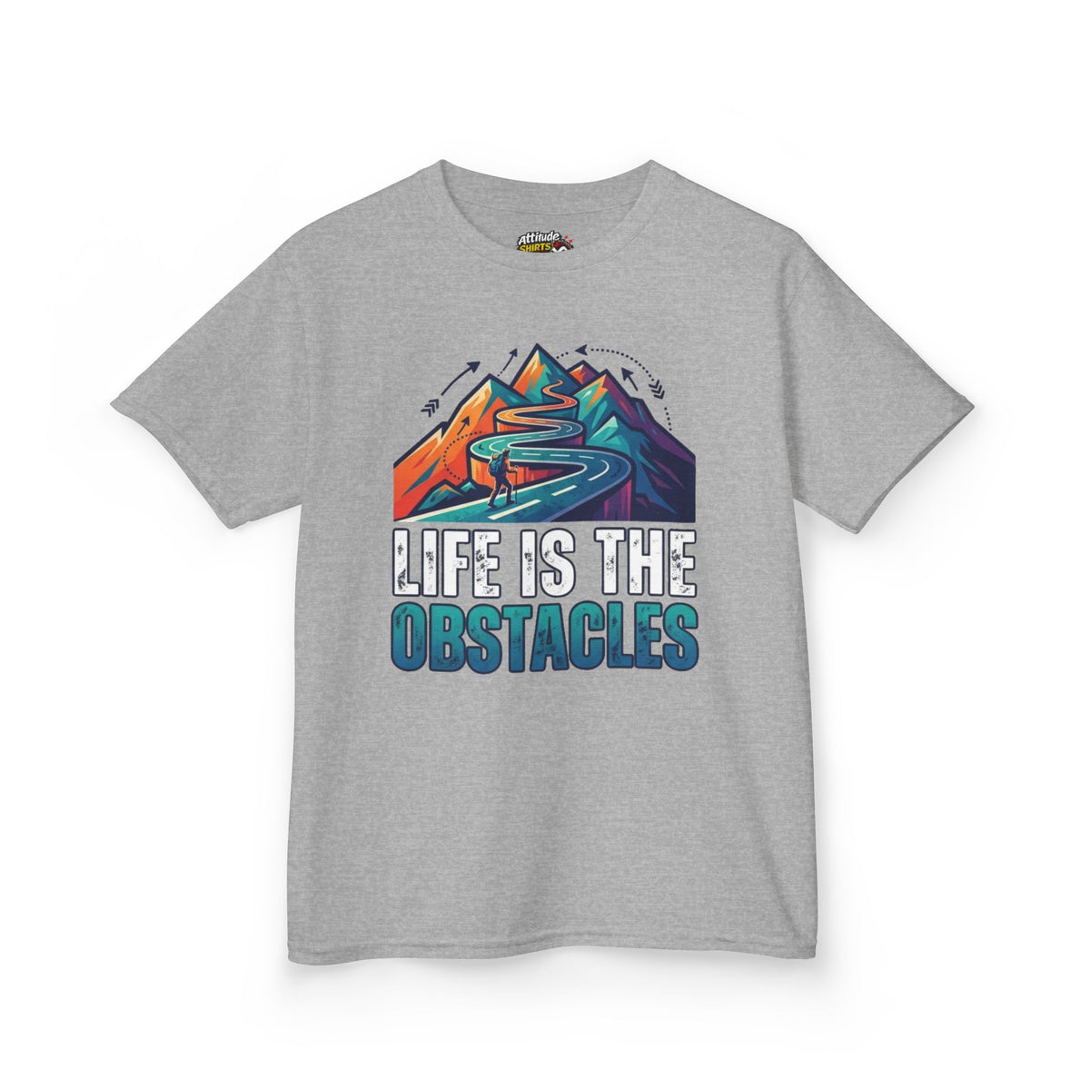 Color: Sport Grey | Life Is The Obstacles Kids Tee