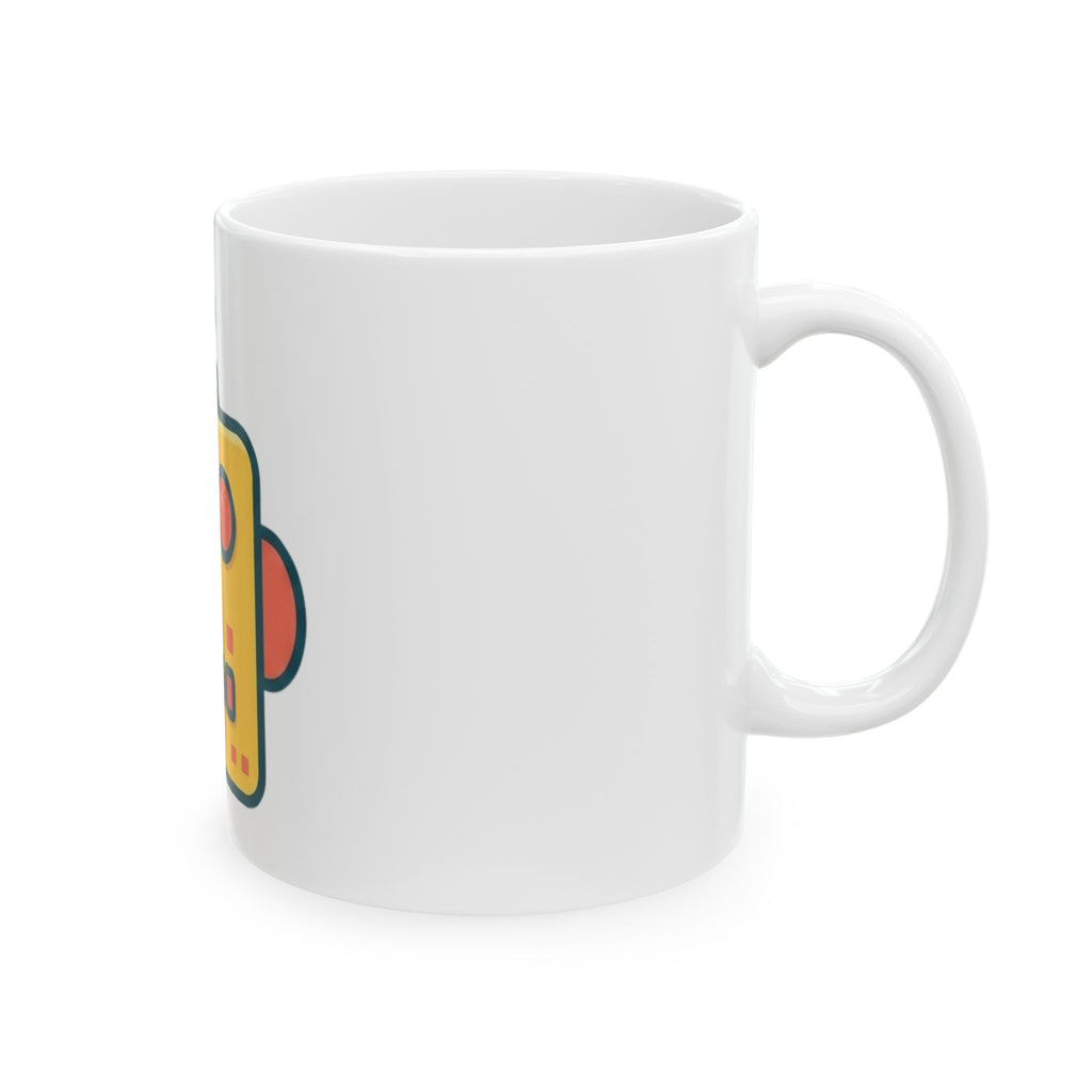 "Toy Robot" White Ceramic Mug — Graphic