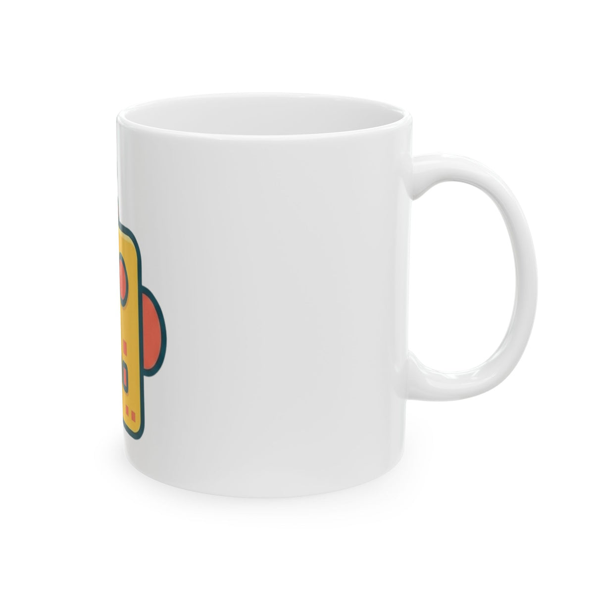 "Toy Robot" White Ceramic Mug — Graphic