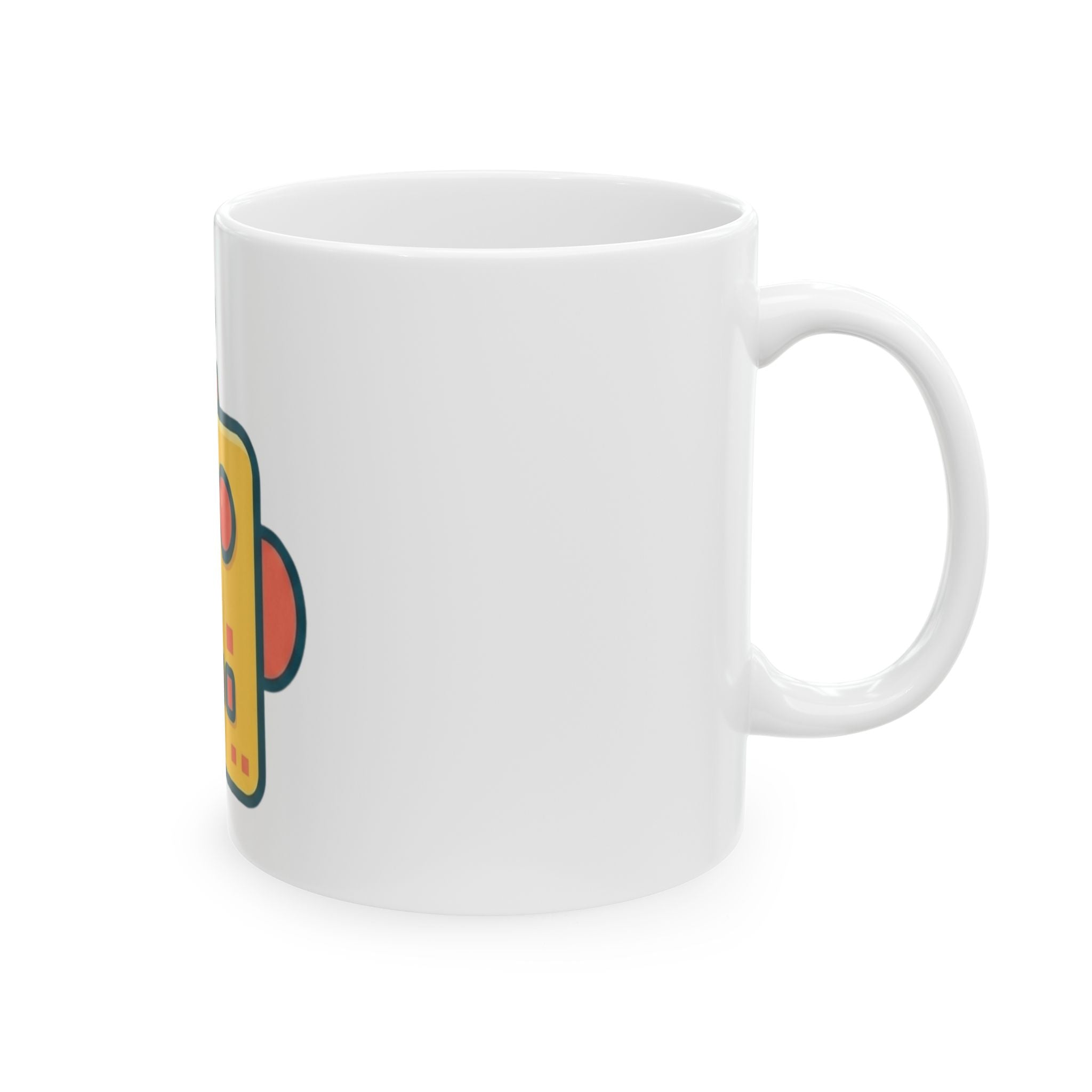 "Toy Robot" White Ceramic Mug — Graphic