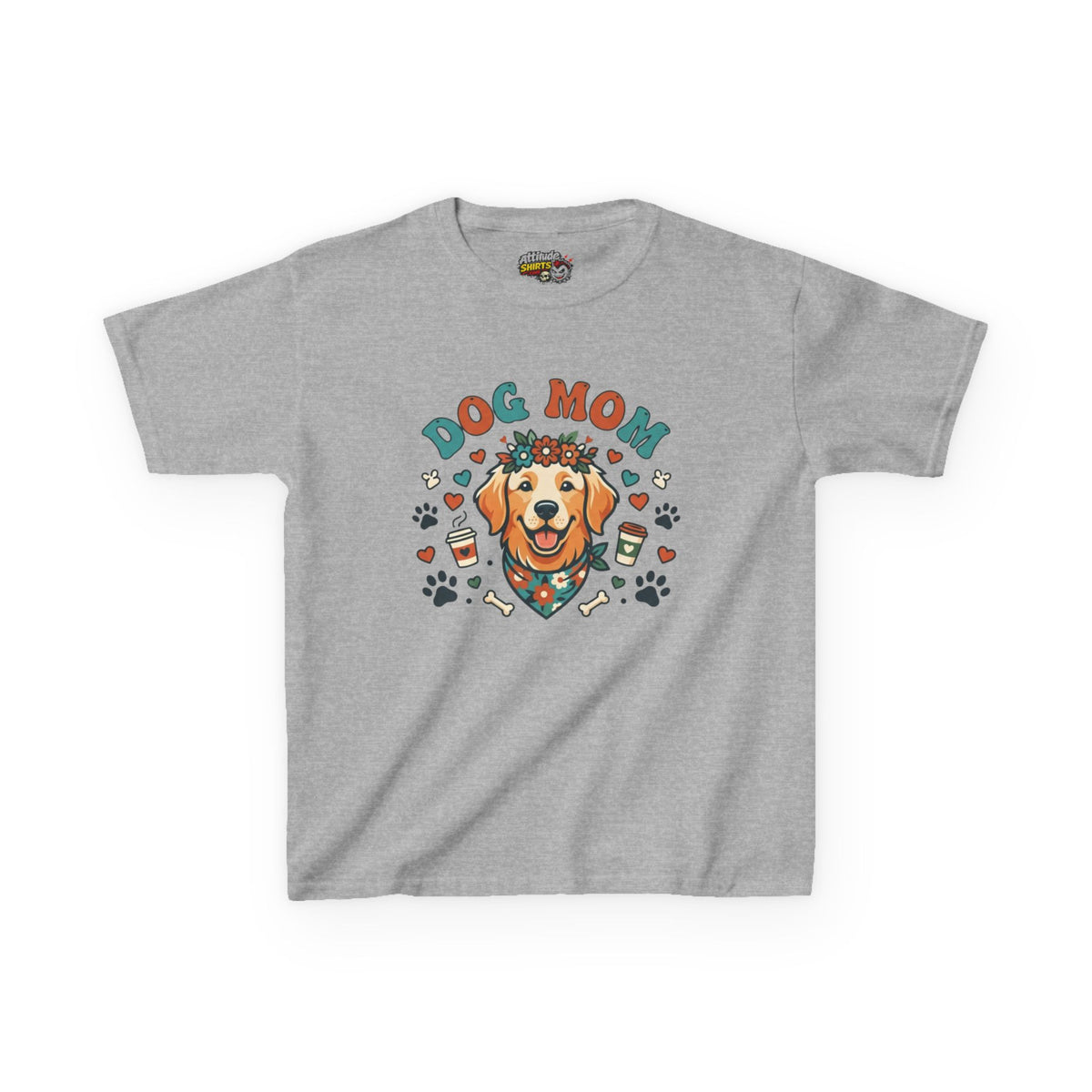 Color: Sport Grey | Dog Mom Kids Tee