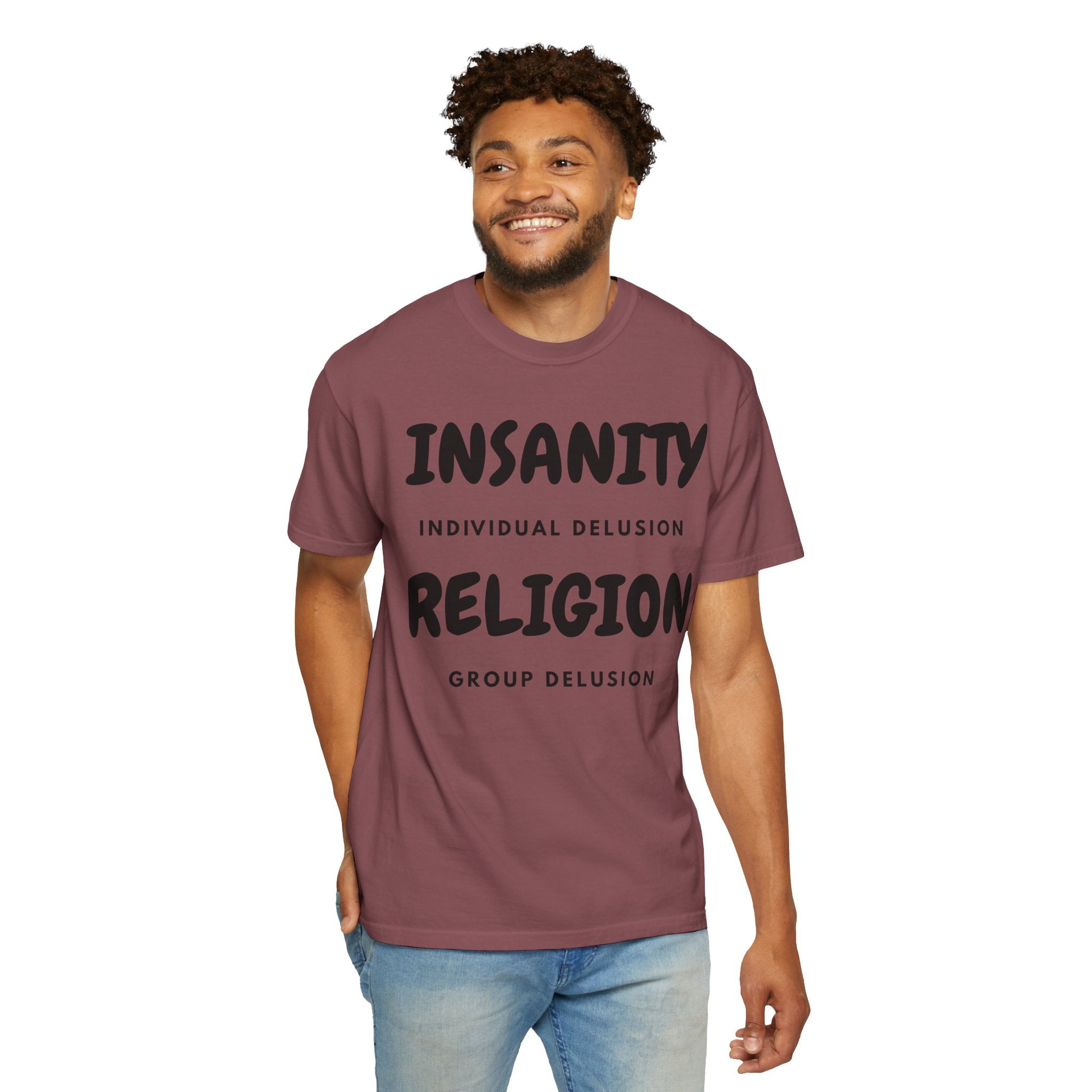 "Insanity Religion" Unisex Garment-Dyed Tee