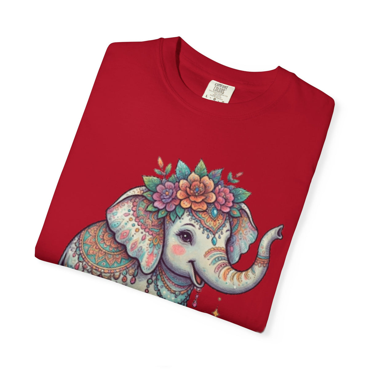 "Hippy Elephant" Unisex Garment-Dyed Tee