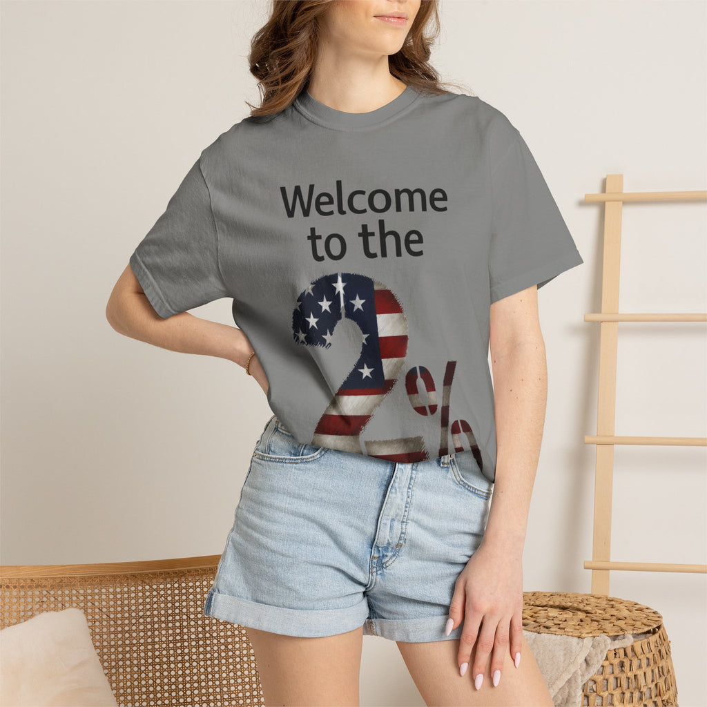"Two Percent" Unisex Garment-Dyed T-shirt