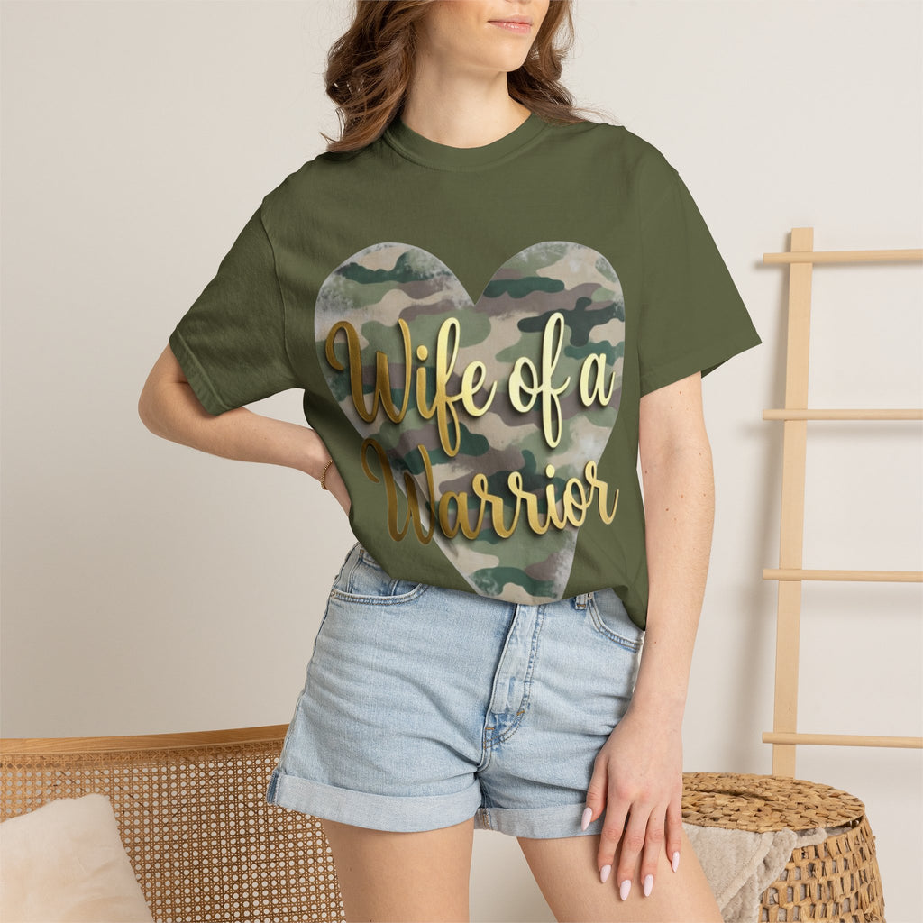 "Wife of a Warrior" Unisex Garment-Dyed T-shirt