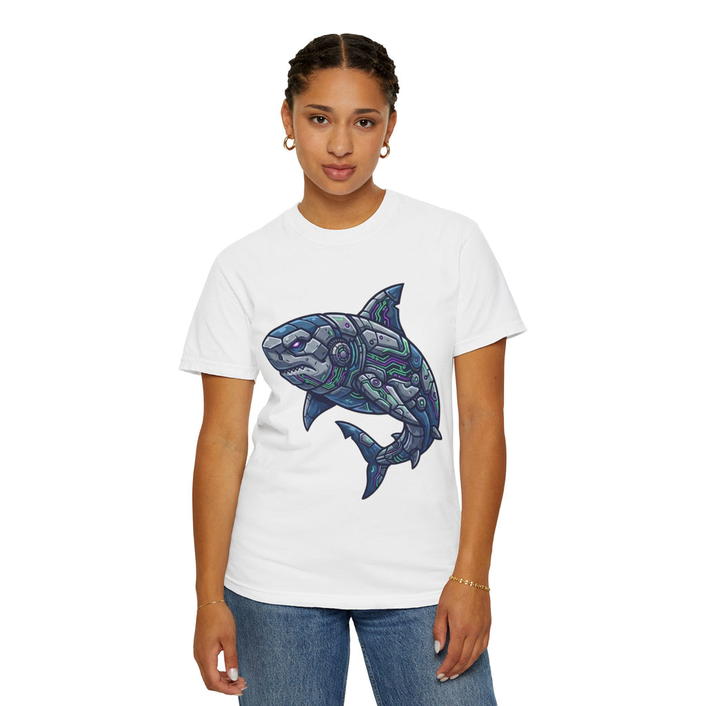 "Cyber Shark" Unisex Garment-Dyed Tee