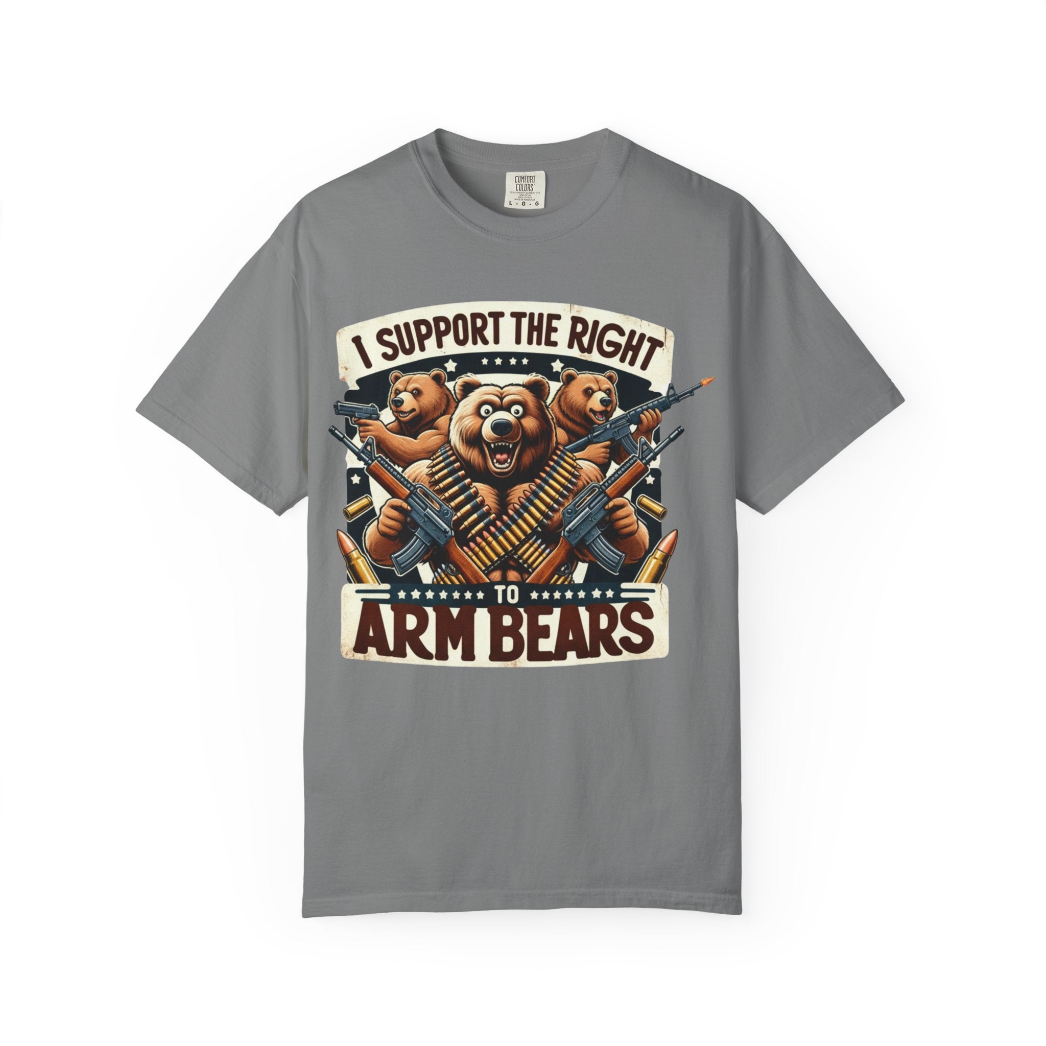 "The Right to Arm Bears (Tactical Trio)" Unisex Garment-Dyed T-shirt