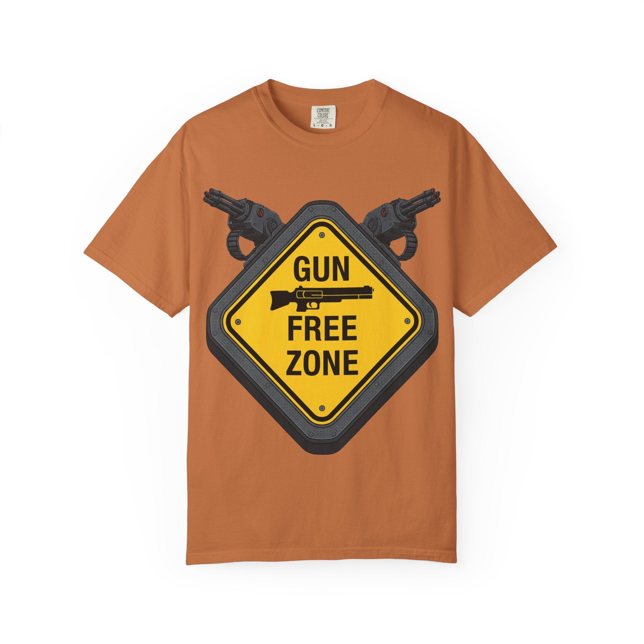 "Gun Free Zone (Heavy Metal Edition)" Unisex Garment-Dyed T-shirt
