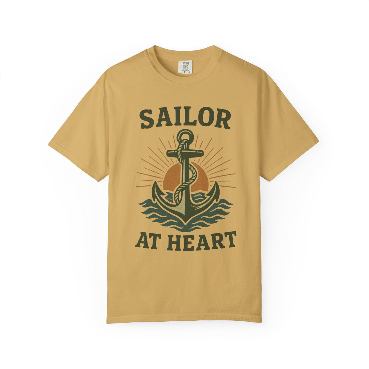 Color: Mustard | Sailor at Heart Unisex Garment-Dyed T-shirt