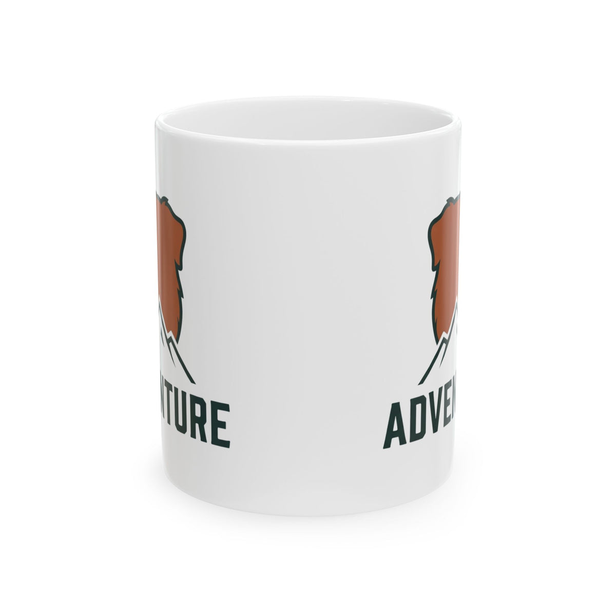 "Adventure Dog" White Ceramic Mug — Graphic