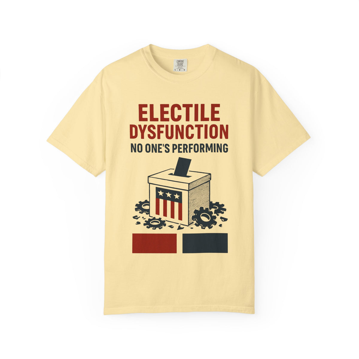 Color: Banana | Electile Dysfunction Unisex Garment-Dyed T-shirt