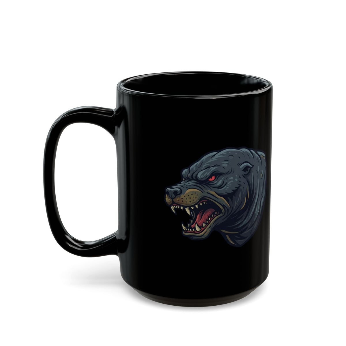"Bunyip (Australian Aboriginal Mythology)" Black Ceramic Mug — Graphic
