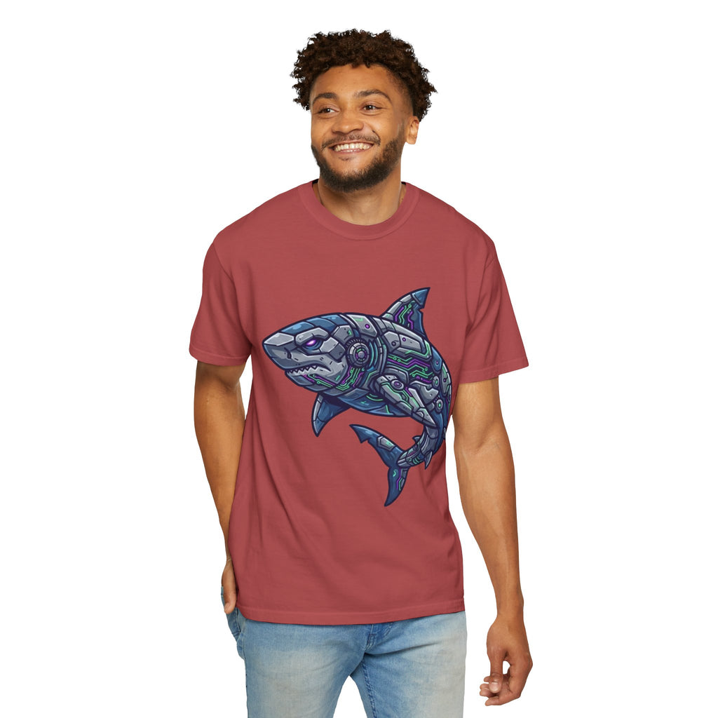 "Cyber Shark" Unisex Garment-Dyed Tee