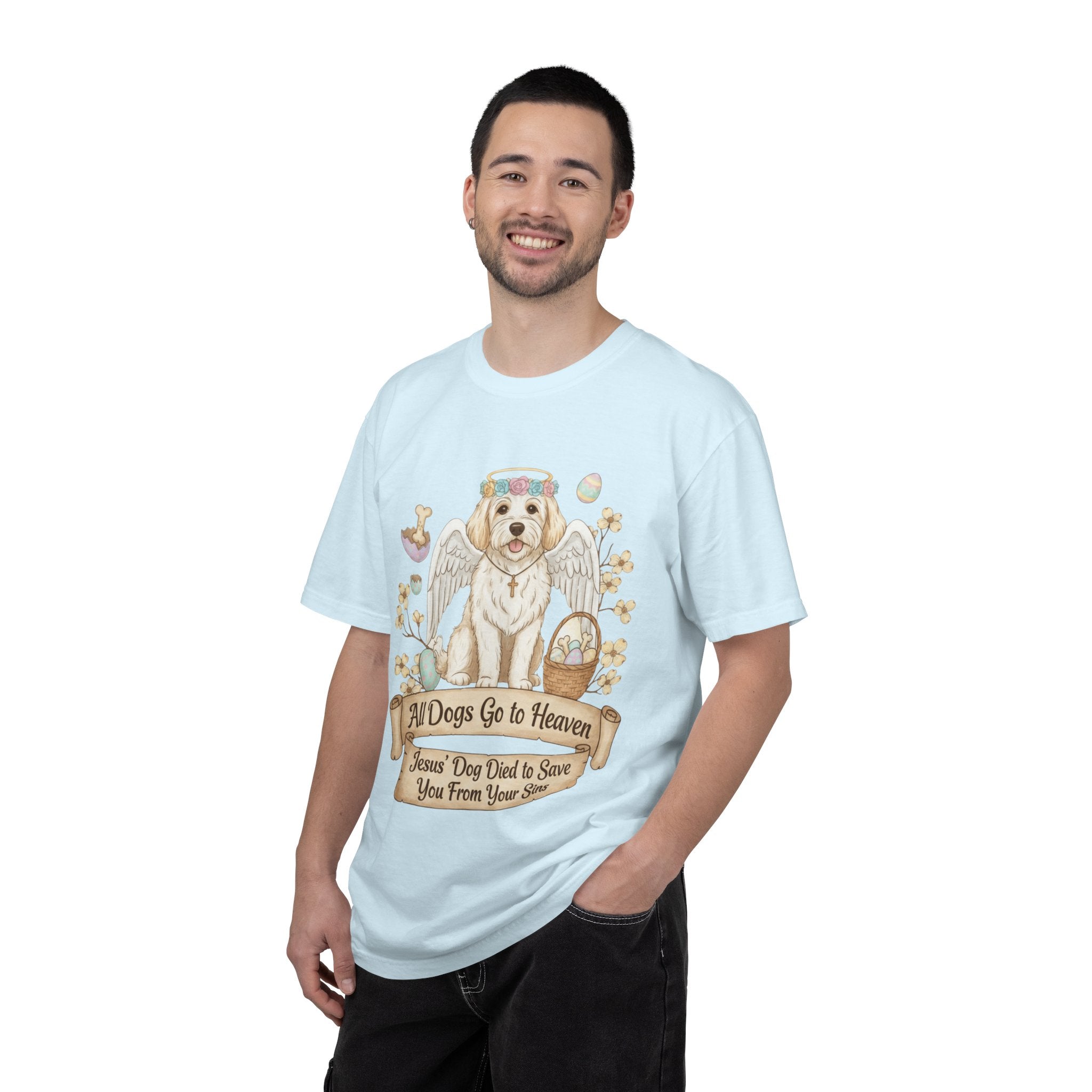 "All Dogs Go to Heaven 2" Unisex Garment-Dyed T-shirt