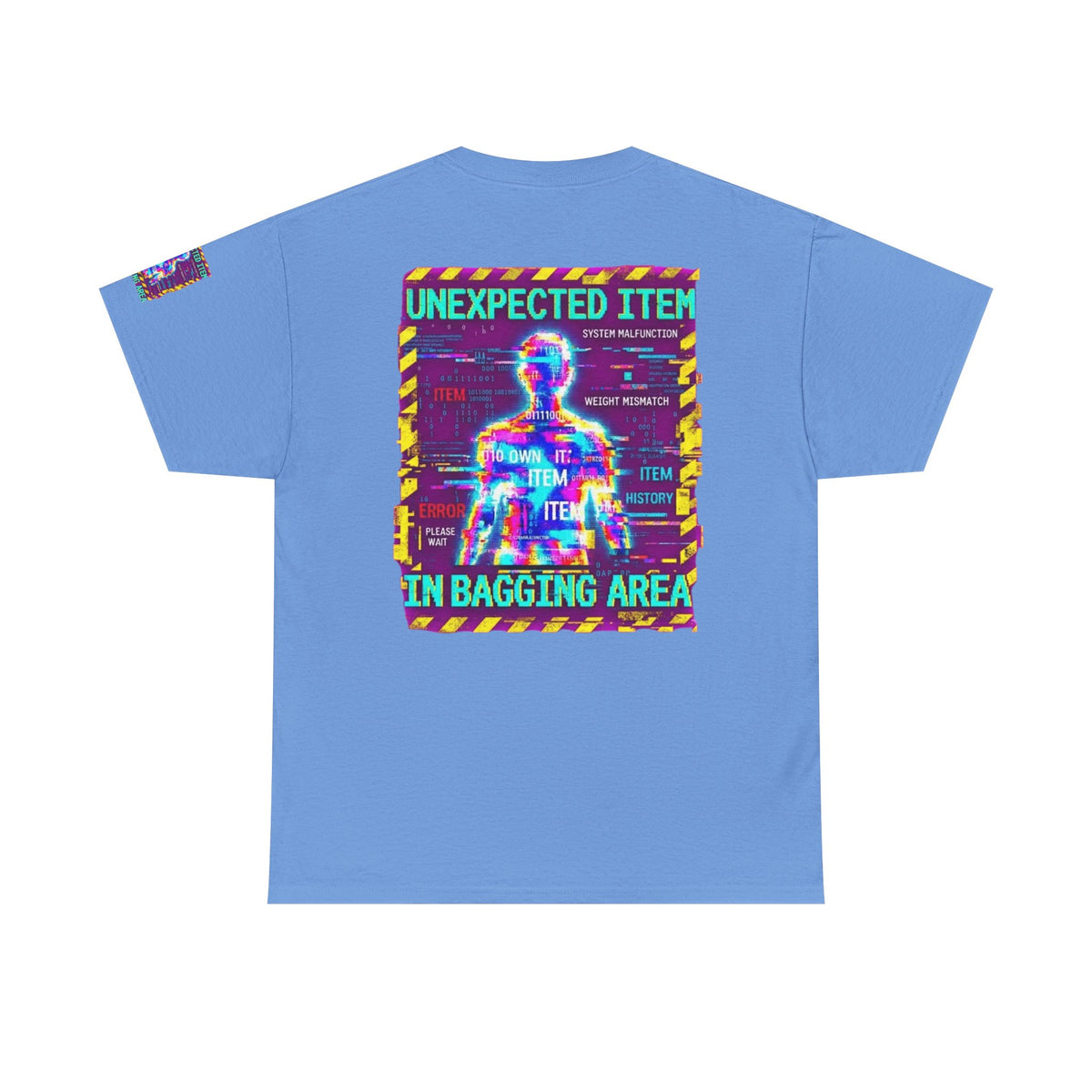 Color: Carolina Blue | Unexpected Item In Bagging Area Premium Graphic Tee