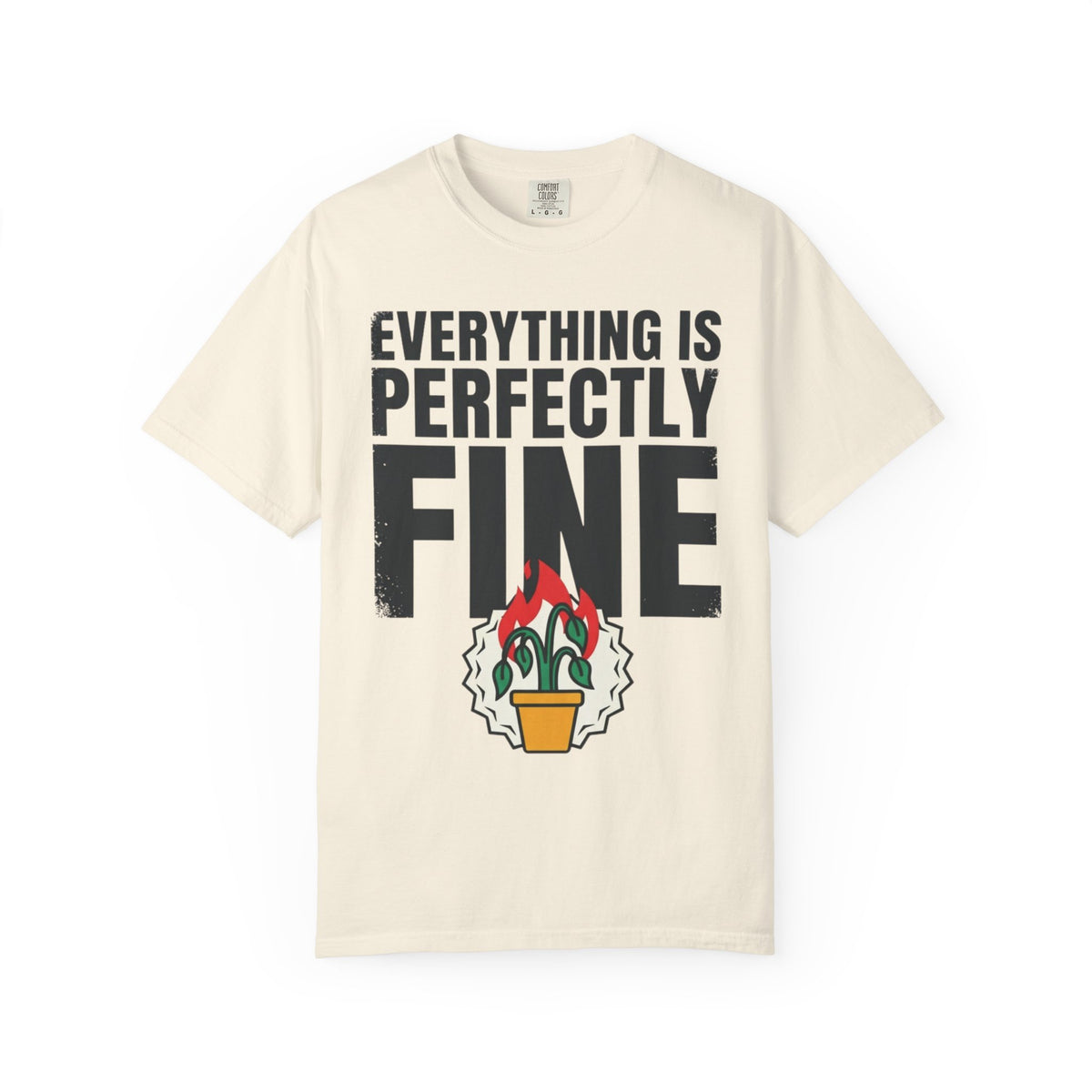 Color: Ivory | Perfectly Fine Unisex Garment-Dyed Tee