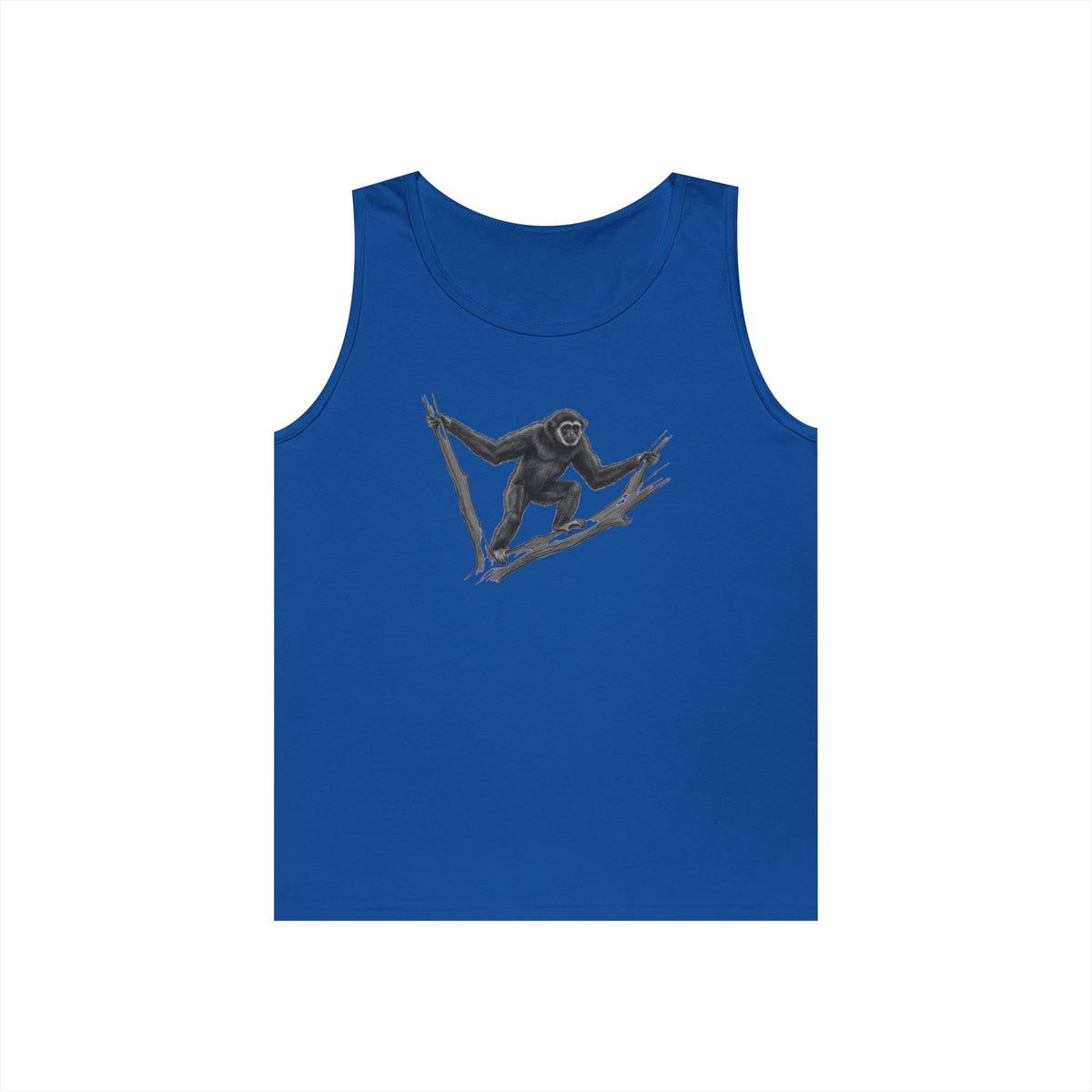 "Pencil Sketch Art Gibbon" Tank Top