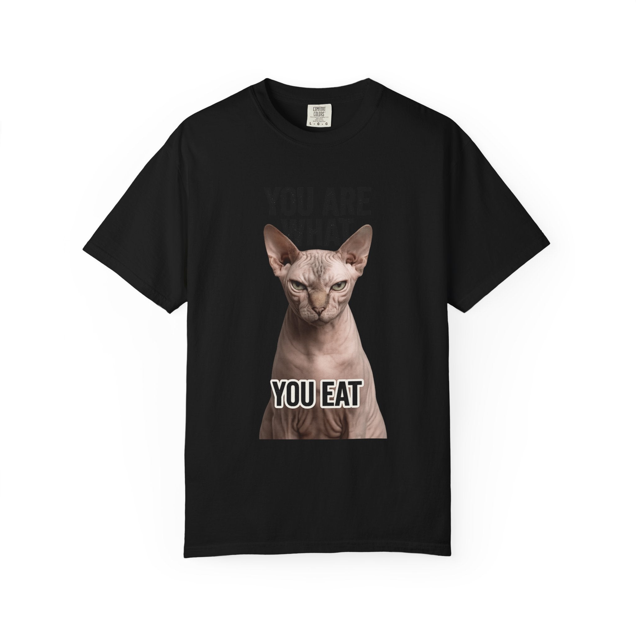 "You Are What You Eat - Cat 1" Unisex Garment-Dyed T-shirt