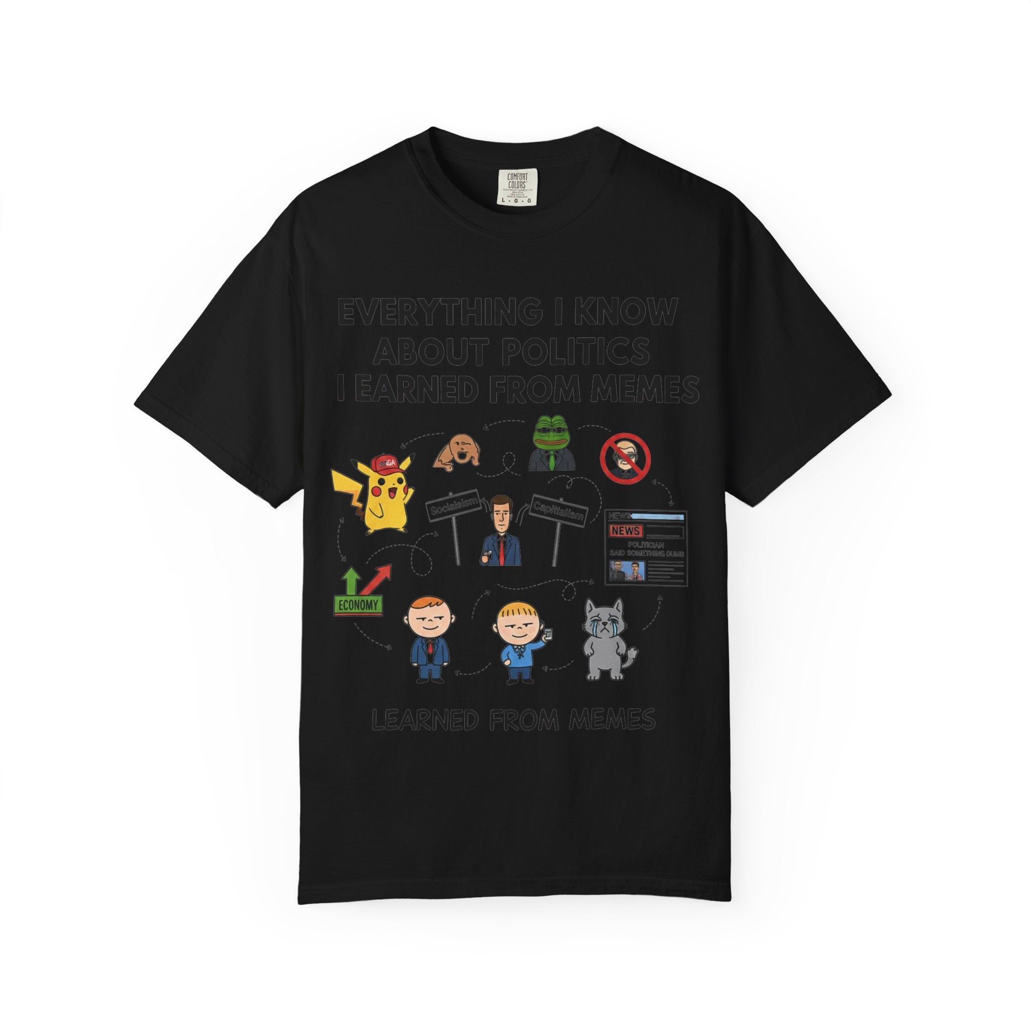 "Advanced Degrees in Memes" Unisex Garment-Dyed T-shirt