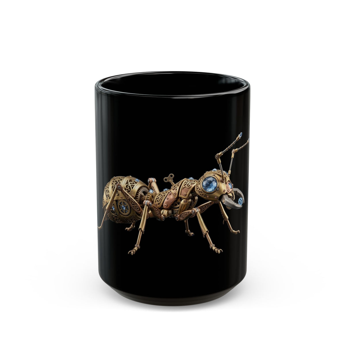 "Cyber Ants" Black Ceramic Mug — Graphic