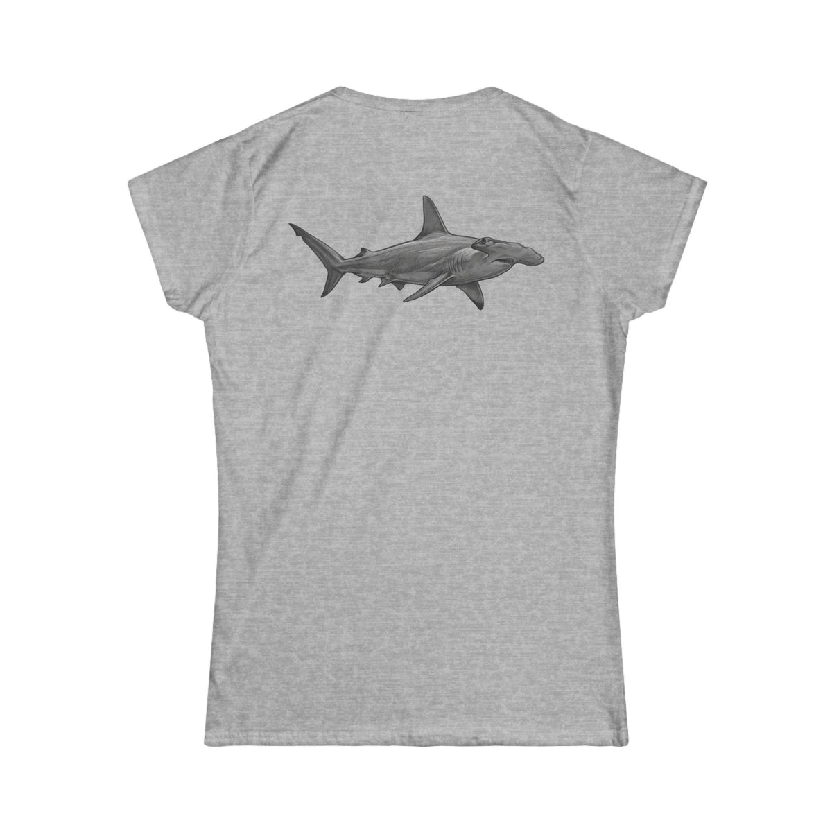 "Pencil Sketch Art Hammerhead Shark" Women's Tee