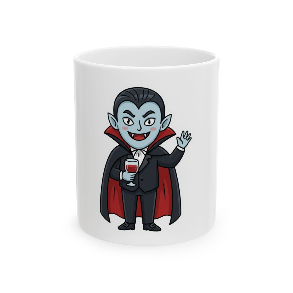 "Dracula" White Ceramic Mug