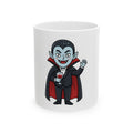 "Dracula" White Ceramic Mug