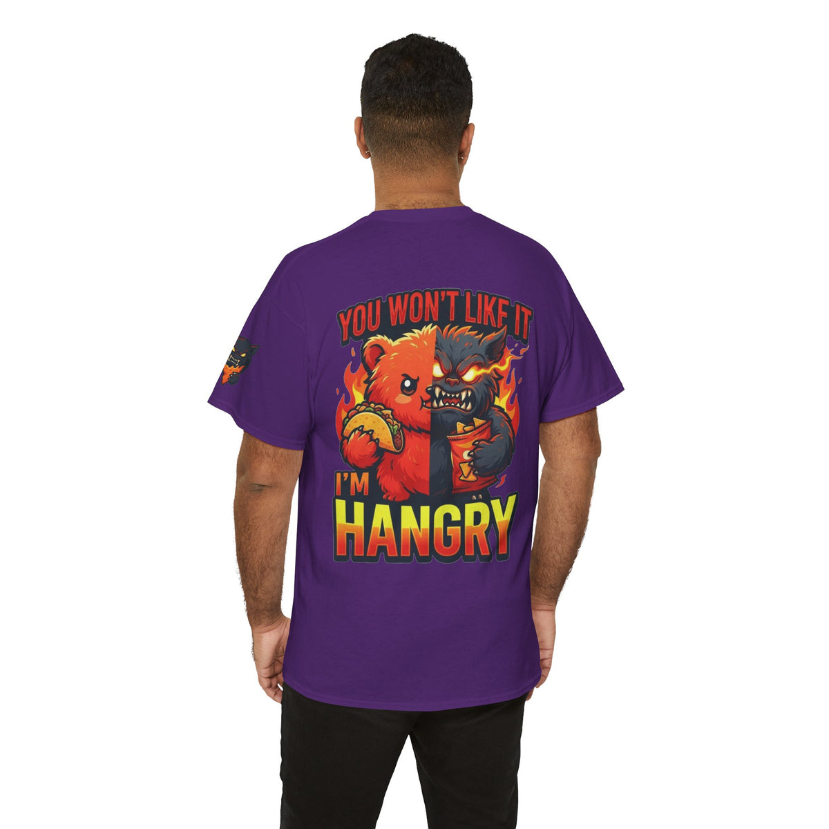 Color: Purple | You Won't Like It I'm Hangry Premium Graphic Tee