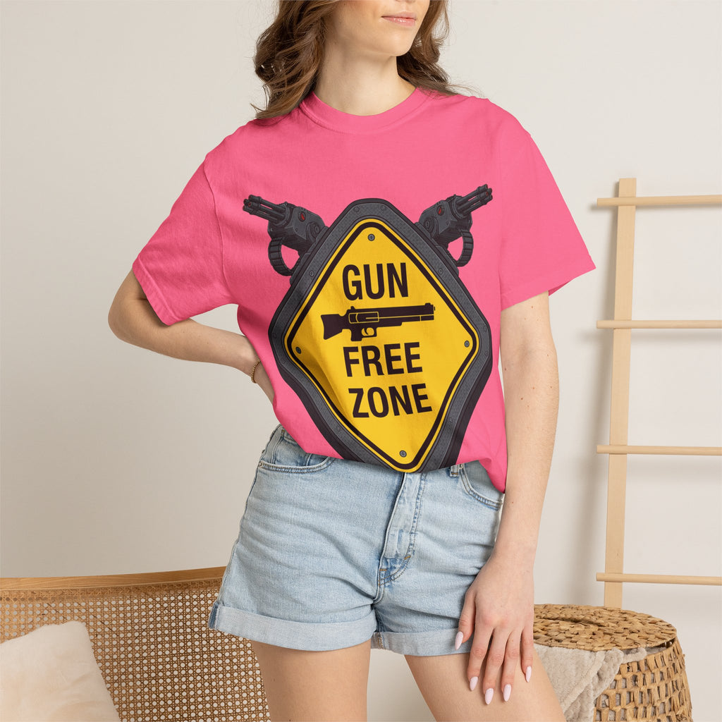 "Gun Free Zone (Heavy Metal Edition)" Unisex Garment-Dyed T-shirt