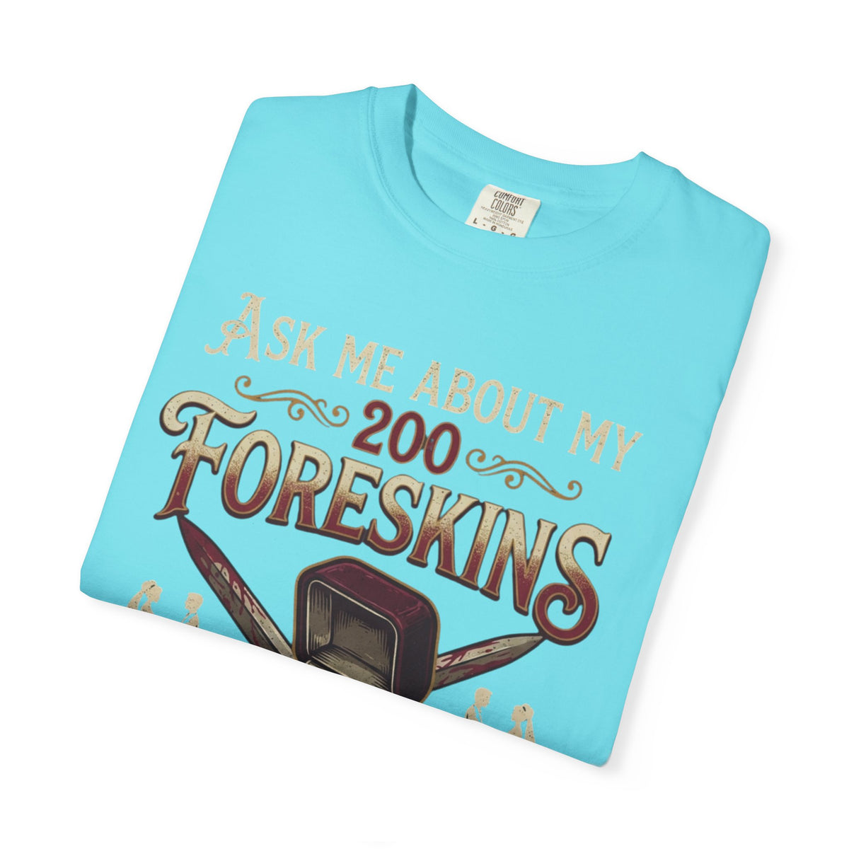 "Good Book Series 200 Foreskins" Unisex Garment-Dyed Tee