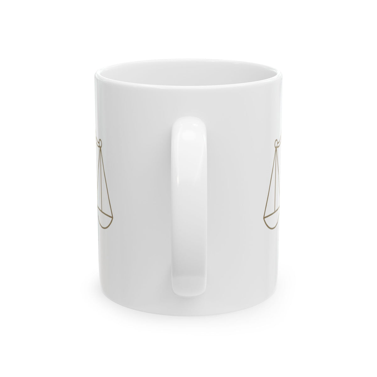 "Libra The Balanced Scales" White Ceramic Mug — Graphic