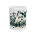 "Time is a Thief" White Ceramic Mug — Graphic