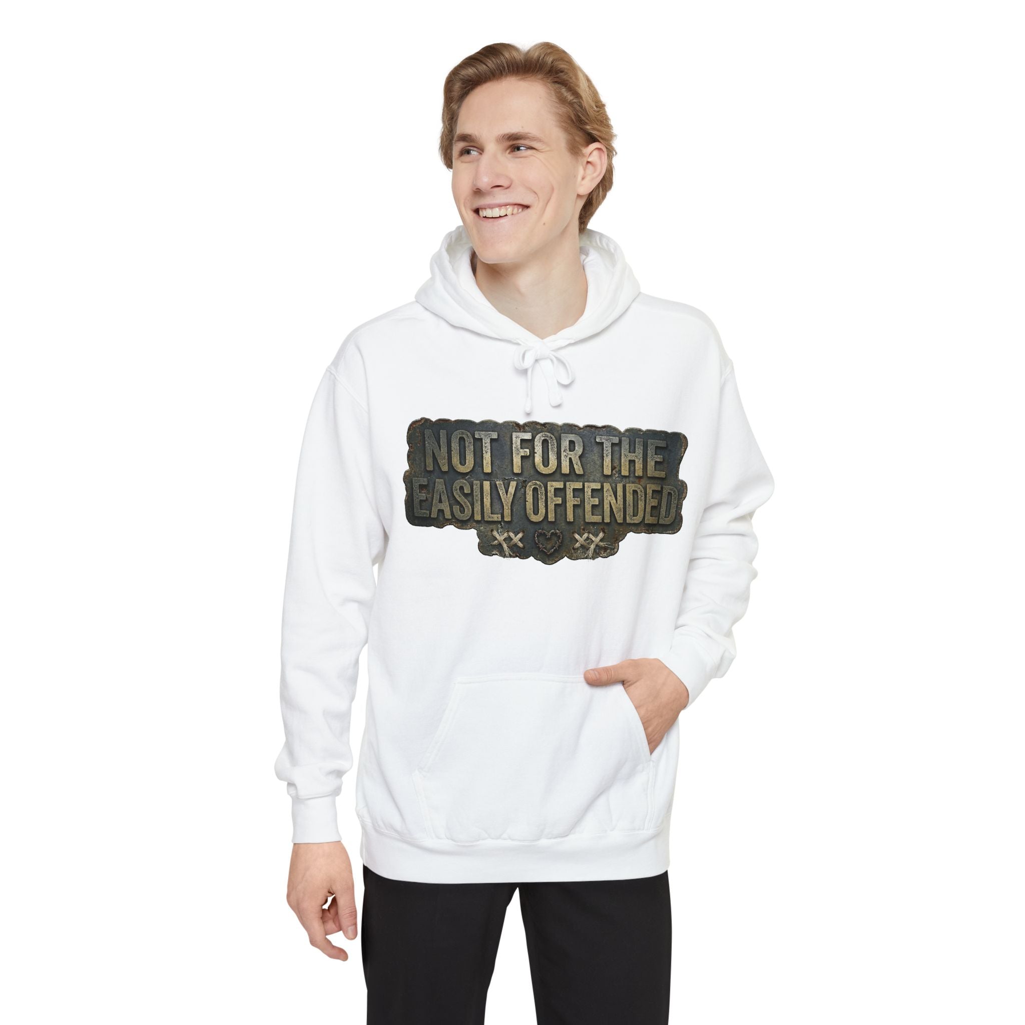 Fair Warning Label | Garment-Dyed Hoodie — AttitudeShirts